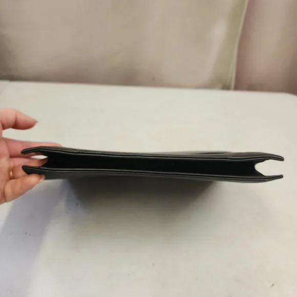 Authentic Black Leather Vintage YSL clutch With Digital COA - Picture 5 of 12